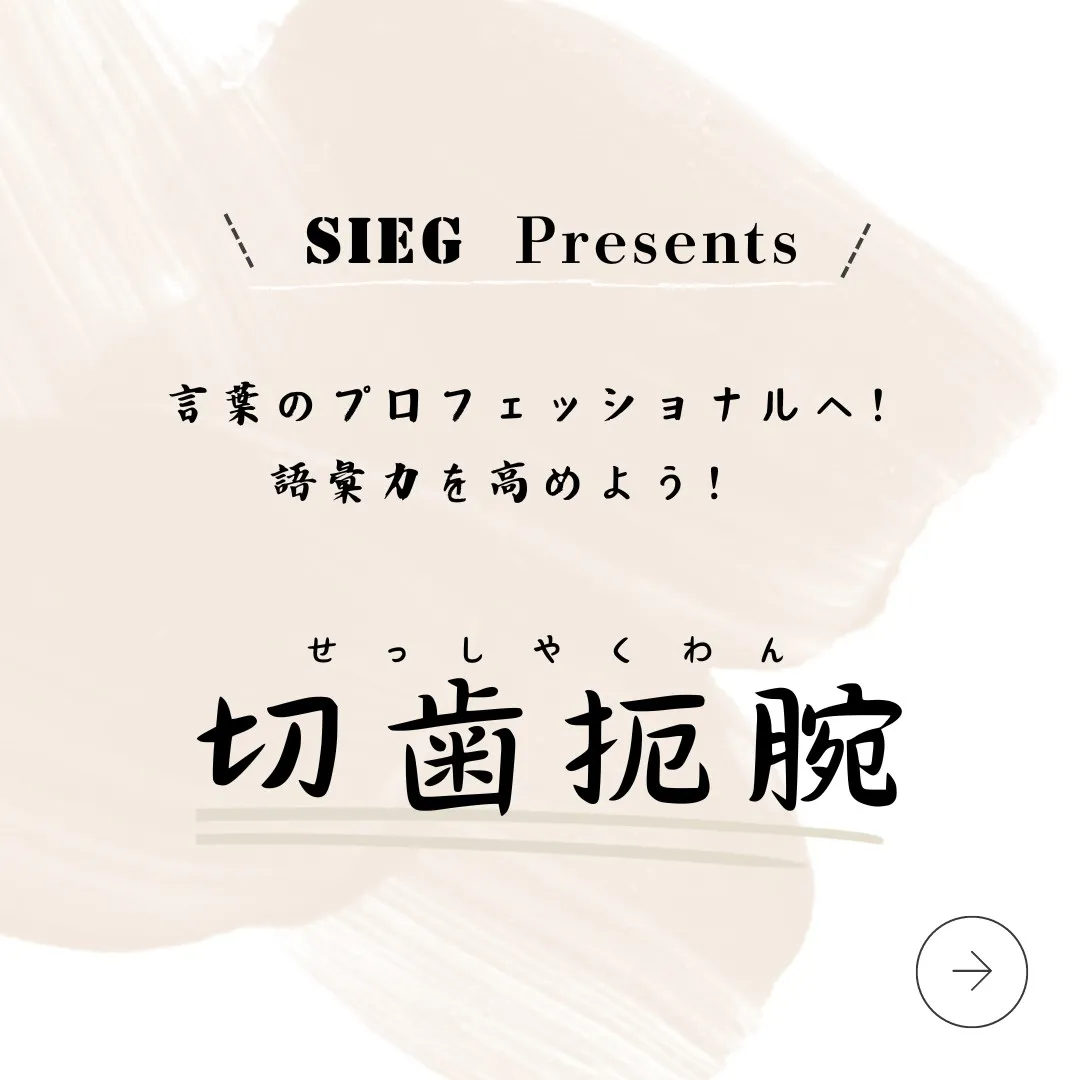 言葉のプロフェッショナルへ！語彙力を高めよう！～切歯扼腕（せ...