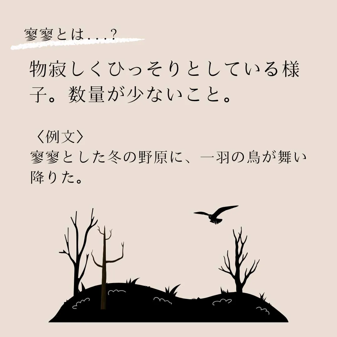 言葉のプロフェッショナルへ！語彙力を高めよう！～寥寥（りょう...